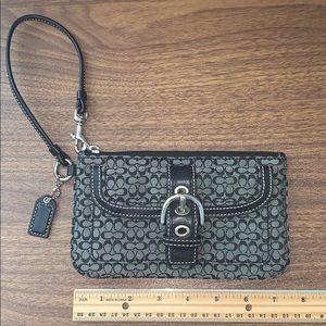 Coach Mini Signature Buckle Wristlet